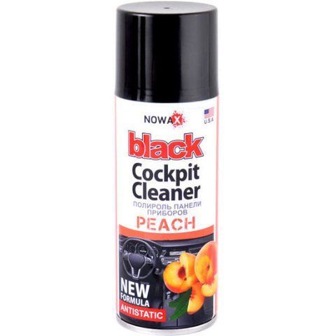 Полироль для салона Nowax Black" Cockpit Cleaner персик 450 мл NX00456" фото