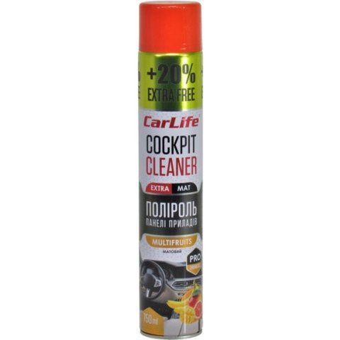 Полироль для салона Carlife Cockpit Cleaner Extra Mat мультифрукт 750 мл CF775 фото