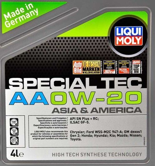 Liqui Moly Special Tec AA 0W-20 4 л (8066) моторна олива фото