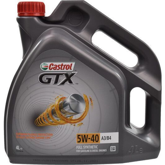 Castrol GTX A3/B4 5W-40, 4 л (15E62C) моторное масло фото