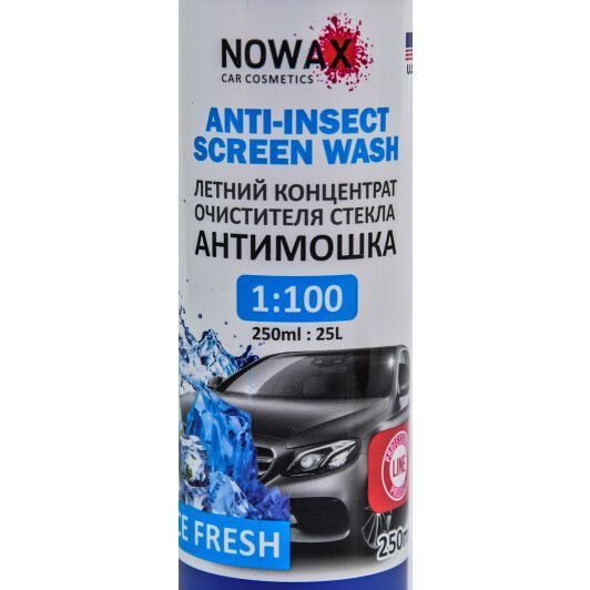 Nowax Anti-Insect Sreen Wash літня свіжість 0,25 л, (NX25125) концентрат омивача фото
