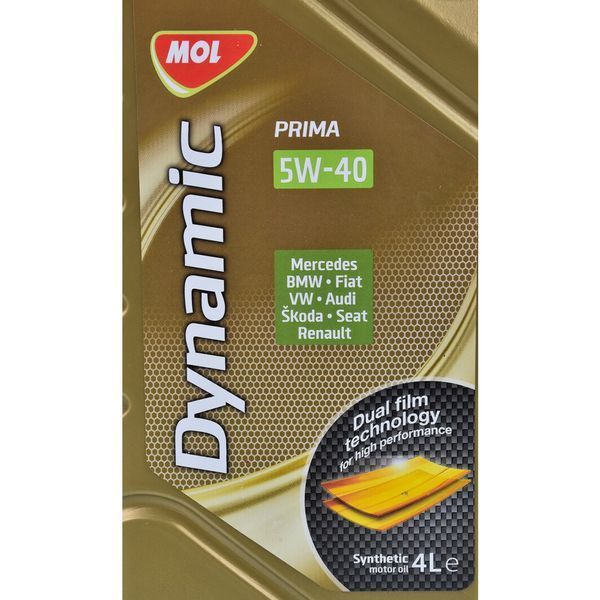 MOL Dynamic Prima 5W-40 4 л (13301138) моторное масло фото