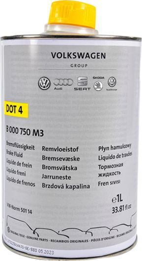 VAG DOT 4, 1 л (B000750M3) гальмівна рідина металева тара фото