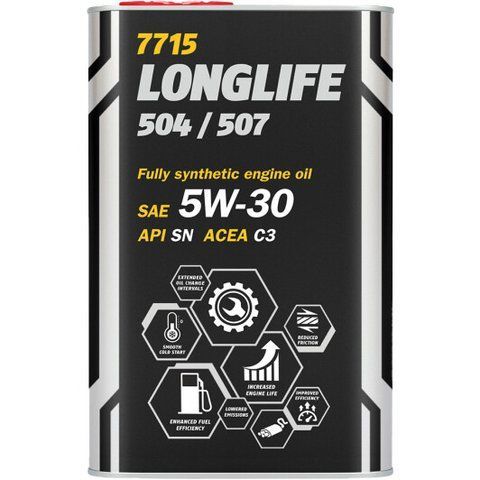 Mannol Longlife 504/507 (MetaL)5W-30 1 л, (MN7715-1ME) моторна олива фото