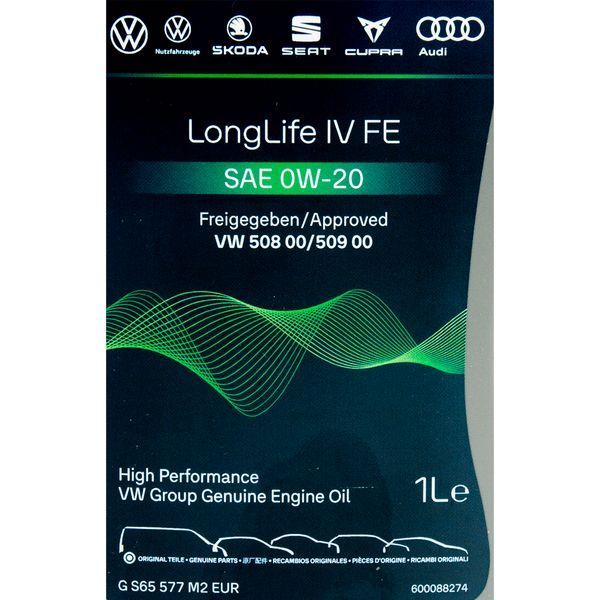 VAG LongLife IV FE 0W-20 1 л (GS60577M2) моторна олива фото