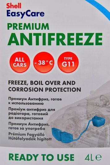 Готовий антифриз Shell Premium G11 синьо-зелений -38 &deg;C фото