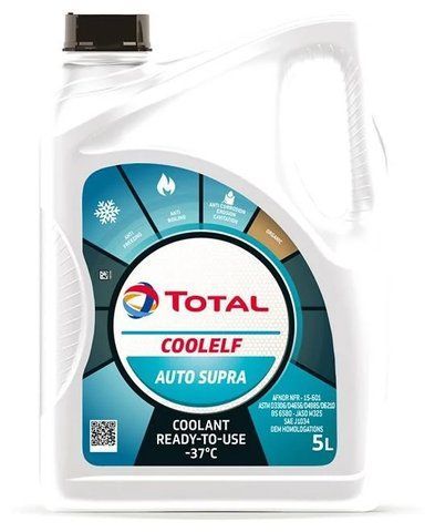Total Coolelf Auto Supra G12+ красный -37 &deg;C, 5 л (213660) готовый антифриз фото