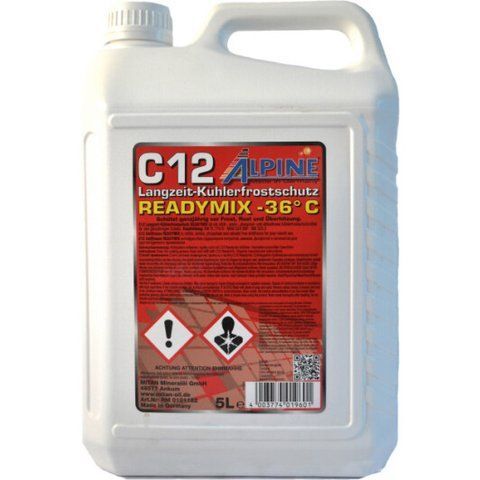 Готовий антифриз Alpine Ready Mix G12 червоний -36 &deg;C фото