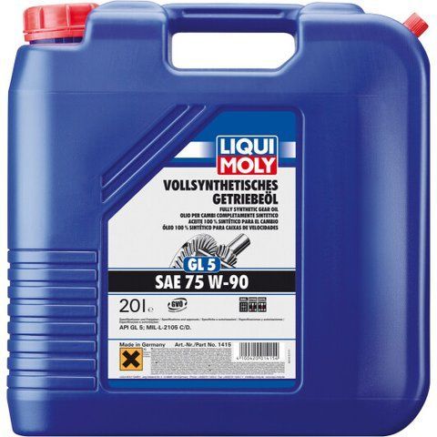 Liqui Moly GL-5 75W-90, 20 л (1415) синтетическое трансмиссионное масло фото