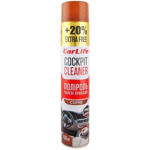 Полироль для салона Carlife Cockpit Cleaner кофе 750 мл фото