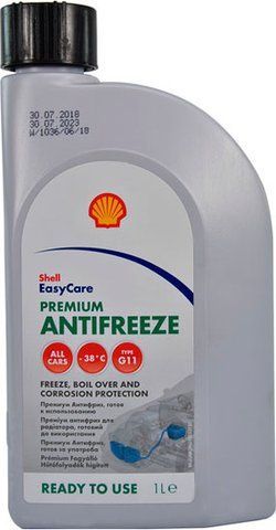Готовий антифриз Shell Premium G11 синьо-зелений -38 &deg;C фото
