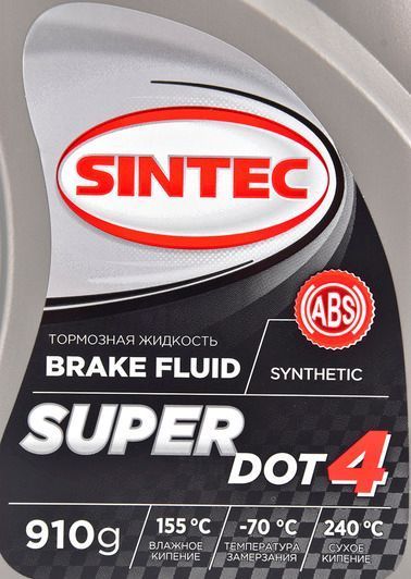 Sintec Super DOT 4, 0,91 л (800735) тормозная жидкость фото