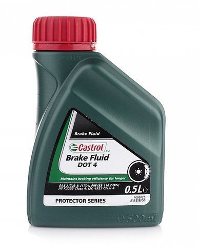 Castrol Brake Fluid DOT 4, 0,5 л (U7-CBFDT4-15X.5) тормозная жидкость фото