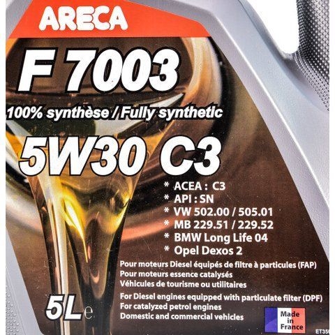 Areca F7003 С3 5W-30 5 л, (023f000500) моторна олива фото