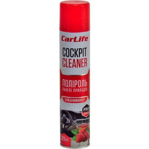 Полироль для салона Carlife Cockpit Cleaner клубника 320 мл CF324 фото