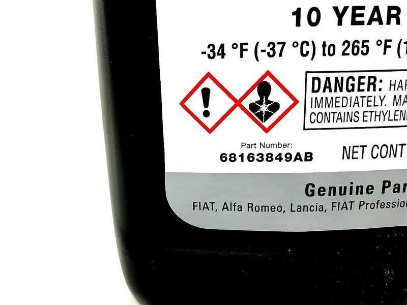Mopar Antifreeze Coolant -37С, 3,785 л (68163849AB) готовый антифриз фото