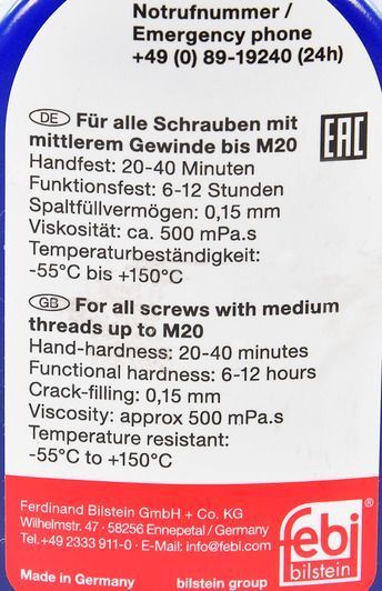 Febi Screw Locking High Strength фиксатор резьбы, 50 мл (26710) фото