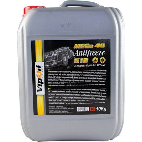 VIPOIL MEGa 40 G12 красный -40 &deg;C, 10 л (701432) готовый антифриз фото