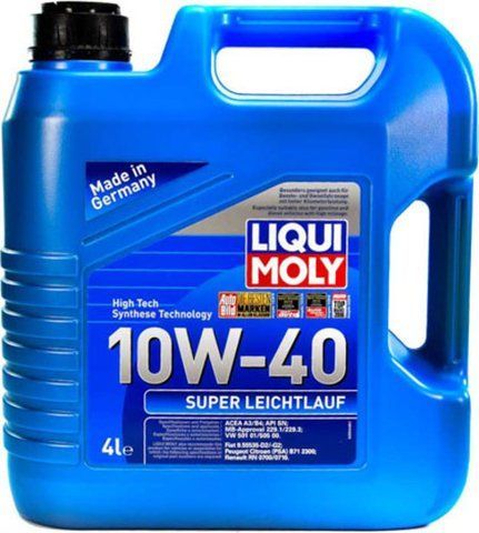 Liqui Moly Super Leichtlauf 10W-40 4 л, (1916) моторное масло фото