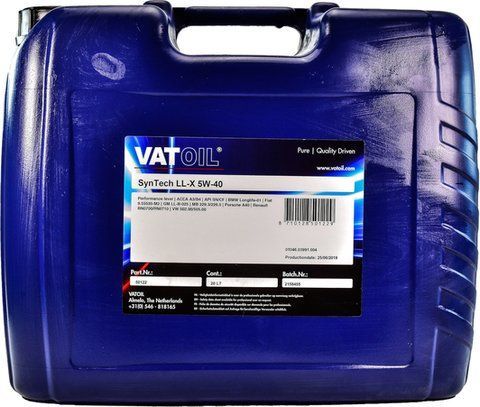 Vatoil SynTech LL-X 5W-40 20 л, (50122) моторное масло фото