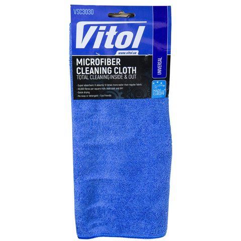Vitol VSC3030 микрофибра синяя, 30х30 см (45533) салфетка универсальная фото