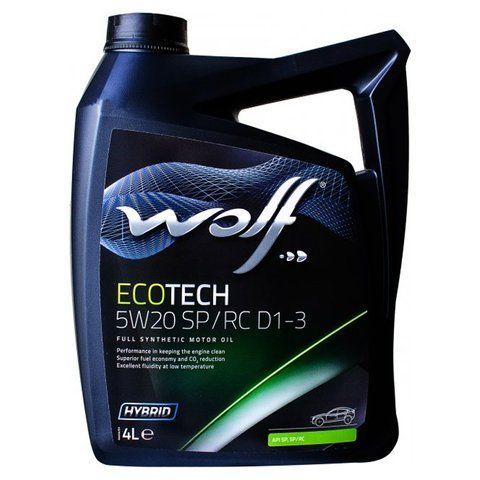 Wolf Ecotech SP/RC D1-3 5W-20, 4 л (1050525) моторное масло фото