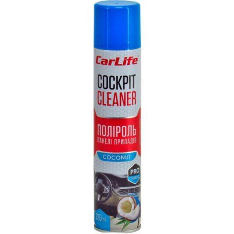 Полироль для салона Carlife Cockpit Cleaner кокос 320 мл CF328 фото