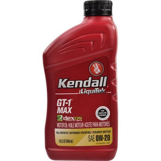 Kendall GT-1 Max with LiquiTek 0W-20, 0,95 л (1081227) моторна олива фото
