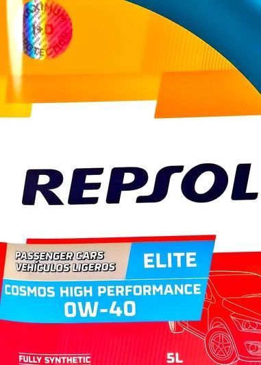 Repsol Elite Cosmos High Performan 0W-40 5 л, (rp141g55) моторна олива фото