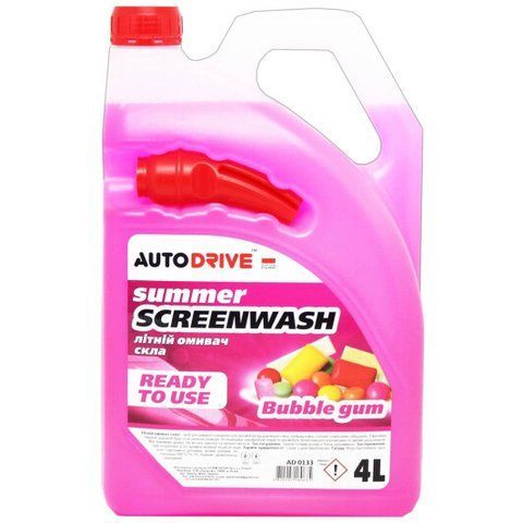 Auto Drive Screen Wash Summer летний bubble gum 4 л, (AD0133) омыватель стекла фото