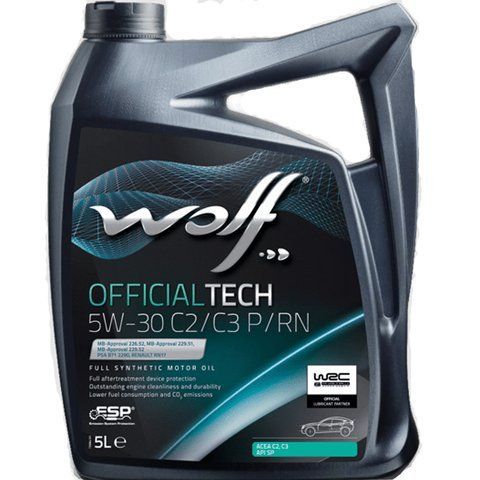 Wolf Officialtech C2/C3 P/RN 5W-30, 5 л (1052550) моторное масло фото