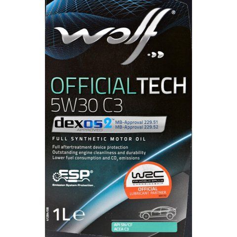 Wolf Officialtech C3 5W-30 1 л, (8308017) моторна олива фото