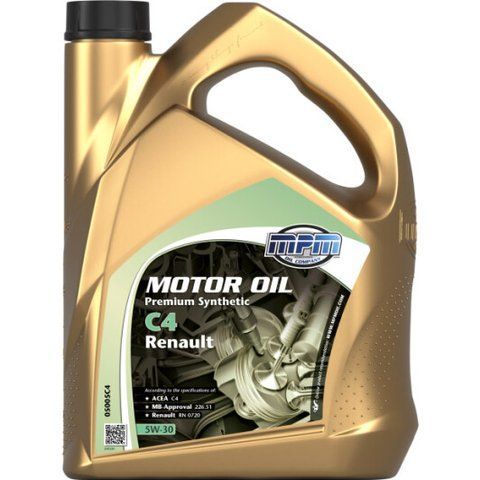 MPM Premium Synthetic C4 Renault 5W-30 5 л, (05005C4) моторное масло фото