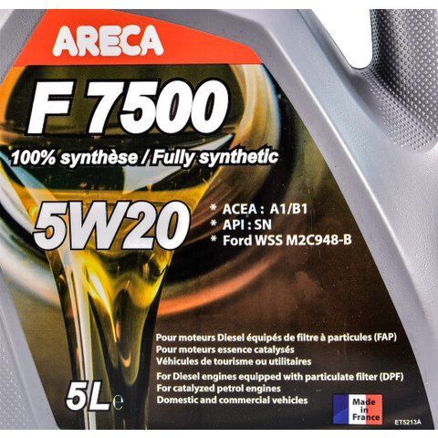 Areca F7500 5W-20 5 л, (016f0005000) моторное масло фото
