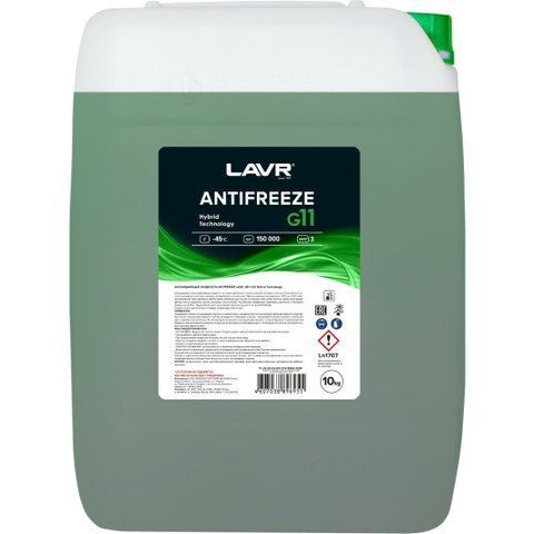 Готовий антифриз Lavr Hybrid Technology G11 зелений -45 &deg;C фото