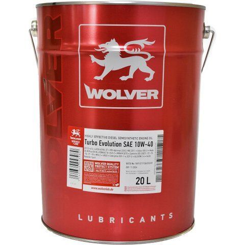 Моторное масло Wolver Turbo Evolution 10W-40 фото