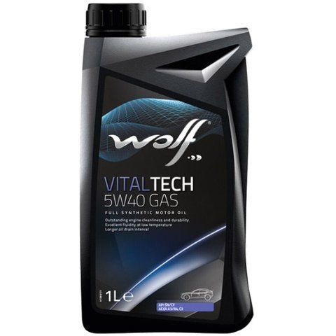Wolf Vitaltech Gas 5W-40, 1 л (8325892) моторное масло фото