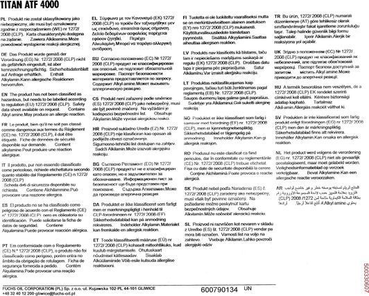 Fuchs Titan ATF 4000, 20 л (600632878) трансмиссионное масло фото