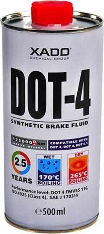 XADO DOT 4, 0,5 л (XA50003) тормозная жидкость фото