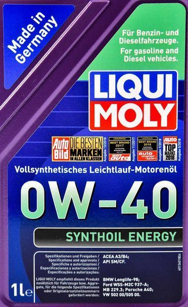 Liqui Moly Synthoil Energy 0W-40 1 л, (1922) моторное масло фото