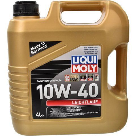 Liqui Moly Leichtlauf 10W-40 4 л, (9501) моторное масло фото