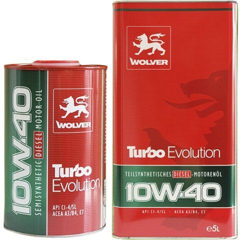 Моторное масло Wolver Turbo Evolution 10W-40 фото