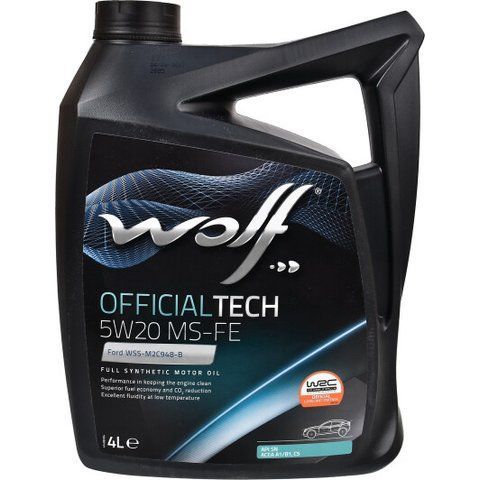 Wolf Officialtech MS-FE 5W-20, 5 л, (8320385) моторное масло фото