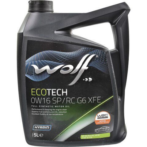Wolf Ecotech SP/RC G6 XFE 0W-16, 5 л (1047250) моторное масло фото