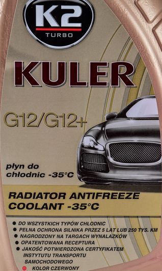 Готовий антифриз K2 Kuler G12/G12+ червоний -35 &deg;C фото