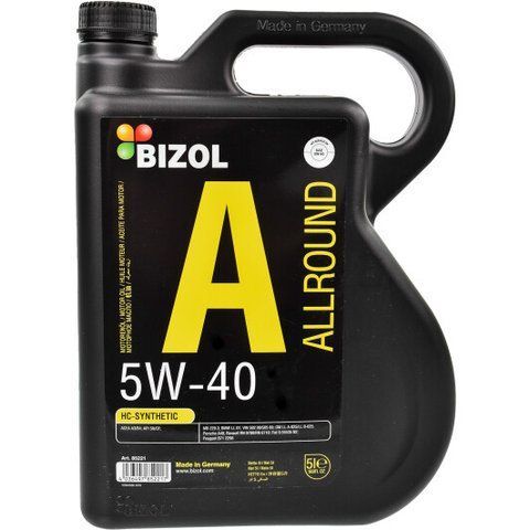 Bizol Allround 5W-40 5 л, (B85221) моторна олива фото