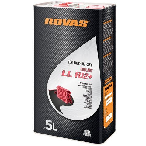 Rovas Coolant LL R12+ красный -38&deg;C, 5 л (75941) готовый антифриз фото