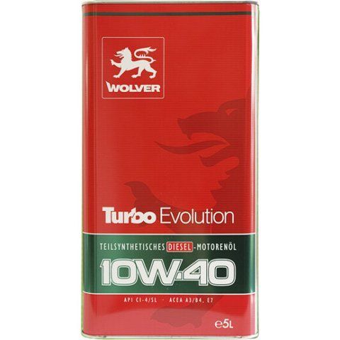 Моторное масло Wolver Turbo Evolution 10W-40 фото