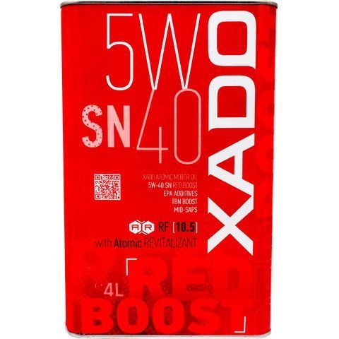 XADO Atomic Oil SN Red Boost 5W-40, 4 л (ХА26269) моторна олива фото