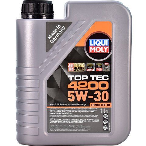 Liqui Moly Top Tec 4200 5W-30 1 л, (7660) моторное масло фото